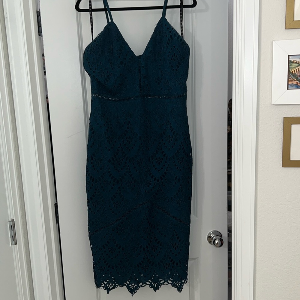 Dark Green Lace Dress